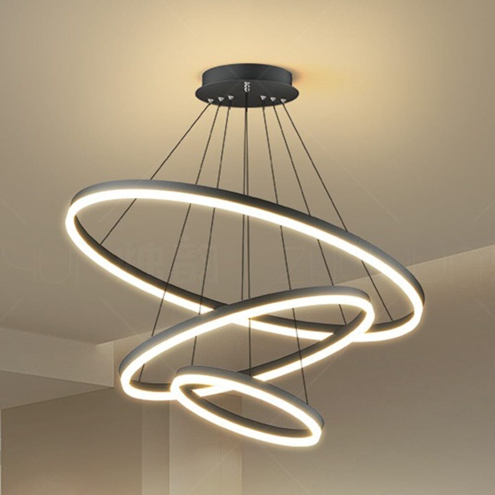 eFlix Lustre Pendente Triplo LED Circular Milan Preto